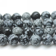 Wholesale 5 Strand(32pcs/strand) 12MM Snowflake Obsidian Beads Jewelry Loose Beads Free Shipping 2024 - buy cheap