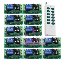 Venda quente RF Interruptores de Controle Remoto Sem Fio 1 pcs Controle Remoto 12CH com 1CH 12 pcs Receptores 315 Mhz/433 Mhz