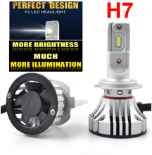 1 Set H7 F2 LED Headlight 72W 12000LM CSP Chips Turbo Fan 6K White Perfect Design More Bright Driving Front Fog Lamp Bulbs 12V 2024 - buy cheap