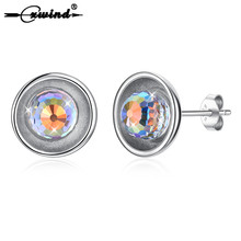 Cxwind Fashion Zircon Crystals Stud Earrings for Women Wedding Piercing Earrings Austrian Rhinestone Bijoux Jewelry 2024 - buy cheap