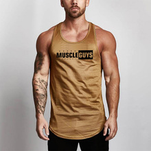 Musclechips camiseta sem mangas masculina, camiseta de malha para ginástica e musculação fitness 2024 - compre barato