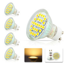 4x GU10 5050 SMD 27 LED 7w White Warm White Spotlight Spot Lights Bulb Lamp with glass cover 220V Energy Saving 2024 - buy cheap