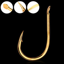 ICERIO, 100 шт., рыболовный крючок золотого цвета, рыболовный крючок с бородкой #13 #14, стрейсерский крючок для рыбалки 2024 - купить недорого