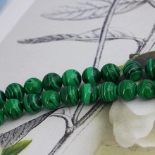 Green malachite round 8mm loose beads 15inches DIY beautiful stone beads  women jewelry making design wholesale 2024 - buy cheap