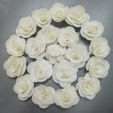 100Pieces/Bag Ivory DIA 4CM Fabric Rose Flower Handmade Cloth Flowers Hand DIY Material Wedding Bouquet Hair Cloth Accessories 2024 - buy cheap