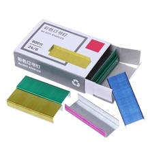 800Pcs/Box 12mm Creative Colorful Metal Staples No.12 24/6 Binding Stapler Office Binding Supplies School Stationary 2024 - buy cheap