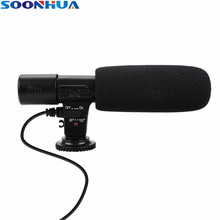 Soonhua bateria poderosa altamente sensível do microfone do condensador 3.5mm jack sobre 800 horas para a gravação de vídeo da entrevista mic 2024 - compre barato