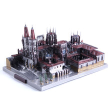 MMZ-modelo Microworld 3D de metal, rompecabezas de la catedral de Burgos, modelo DIY 3D, rompecabezas de corte láser, modelo Nano, juguetes para regalo para adultos 2024 - compra barato