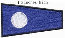 ICS Pennant Two Flag 1.5"high embroidery patch  for brand logo patch/dress/embroidered applique 2024 - buy cheap