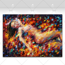 100% Hand Painted Sexy Nude Girls Palette Knife Abstract Oil Painting On Canvas Wall Art Picture For Living Room Home Decoration 2024 - buy cheap