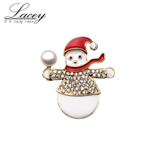 Snowman Real Freshwater Pearl Brooch for Women. Korea Real Pearl Brooch Box Packaging Chlidren Christmas Gift 2024 - buy cheap