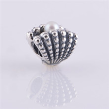 Authentic S925 Sterling Silver Screwed Pearl Oyster Charm Beads Fit Original Pandora Charms Bracelet jewelry LW322 2024 - buy cheap