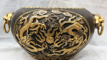 Incensário colecionável em bronze s150.000, palácio chinês 24k dourado jogo de dragão bola recipiente de incenso 2024 - compre barato