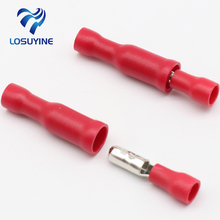 Hot 50 X Red Male Female Bullet Connector Crimp Terminals Wiring 2024 - buy cheap