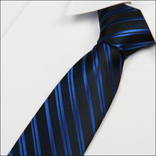 Shennaiwei gravata preta listrada azul real 8 cm, gravatas masculinas estilo britânico formal 2016 lote atacado 2024 - compre barato