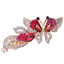 Fashion Elegant Rhinestone Butterfly Barrette Crystal Women Hair Jewelry Butterfly Hairpin Multi-color Hair Clip Headwear 2024 - buy cheap