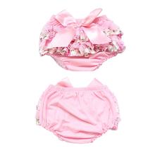 Baby Ruffle Bloomers Cute Baby Lace Diaper Cover Newborn Flower Bow Tie Shorts Toddler Fashion Summer Pants Clothing 2024 - buy cheap