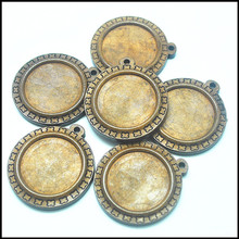 Cabochões de madeira marrom, pingentes de madeira com contas de madeira para fazer jóias diy, acessórios de tamanho 25mm, cabos de madeira com 10 peças 2024 - compre barato