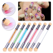 1pcs Gradient Nail Art Brushes Sponges Ombre Nails Designs Painting Glitter Powder Picking Dotting Acrylic  Tools 2024 - buy cheap