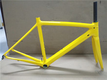 EARRELL-Cuadro de bicicleta de carretera de fibra de carbono, accesorio para bici de carreras, engranaje fijo, color amarillo, nuevo modelo UD 2024 - compra barato