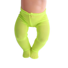 Bonecos acessórios de brinquedo, calças de seda verde, meias de alta qualidade, leggings fit de 43 cm, bonecas de bebê e bonecas de 18 polegadas f26 2024 - compre barato