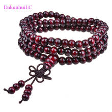 2021 New arrival 6mm*108 Prayer Beads Tibetan Buddhist Mala Buddha Bracelet Rosary Wooden Bangle Jewelry DakunhuiLC 2024 - buy cheap