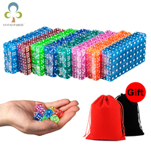 50/100pcs Transparent Poker Chips dice 14mm Six Sided Spot Board game Dice D&D RPG Games Party Dice Gambling Dice with Bag GYH 2024 - buy cheap