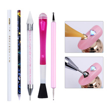 Dual-ended Dotting Pen Picker Marbleizing Stamping Painting Dotted Pencil Flower Water Marble Nail Art Tool 1 Pc For Gel Polish 2024 - buy cheap