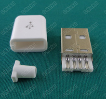 20pcs USB 2.0 Connector Type A Male USB 4 Pin  Plug Socket Connector Soldering With white Plastic Cover for DIY Custom Handmade 2024 - buy cheap