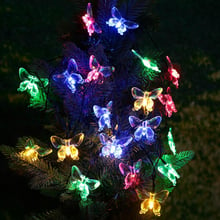 LEDs Butterfly Solar String Lights MultiColor Led Lamp Outdoor Decorative Home Garden Party Christmas Fairy Lighting LED Lamps 2024 - buy cheap