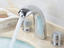 3. piece Set Faucet Bathroom Mixer Deck Mounted Sink Tap Basin Faucet Set Chrome Finish Mixer Tap Faucet BF899 2024 - buy cheap