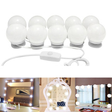 Enjoydeal-kit de lâmpadas led para espelho de vaidade, usb, com controle de intensidade, 10 lâmpadas, luz de preenchimento e maquiagem 2024 - compre barato