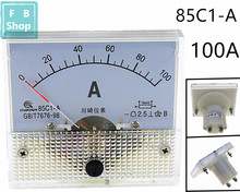 85c1-a 100a painel medidor analógico dc, amperímetros e corrente amp, 85c1 0-100a, 1 peça 2024 - compre barato