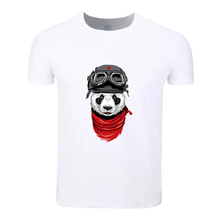 Летняя хлопковая Футболка с изображением панды, Повседневная футболка с коротким рукавом для мужчин, женщин, мальчиков и девочек, детские футболки для студентов 2024 - купить недорого