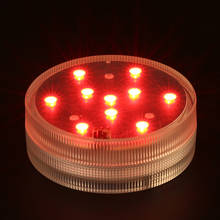 Питание от батарейки Kitosun 3AAA, 10 светодиодов RGB, многоцветсветодиодный погружной светодиодный светильник под вазу с пультом дистанционного управления для освещения по центру 2024 - купить недорого