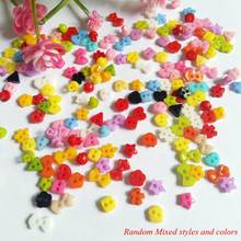 200pcs/lot small 6mm Mix Color 2 hole Flower Mini buttons Sewing Scrapbooking for craft Fashion Decorative accessories 2024 - buy cheap