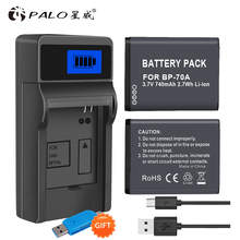 PALO-batería recargable de iones de litio para cámara, pila de 740mAh, BP70A, ES65, ES70, ES73, ES75, PL80, ST30, ST60, para SAMSUNG ES, PL, ST, SL, TL, series, etc. 2023 - compra barato