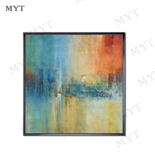 MYT pintado a mano lienzo pinturas al óleo moderna pintura al óleo abstracta en lienzo pared arte cuadros para decoración de sala de estar mejor 2024 - compra barato