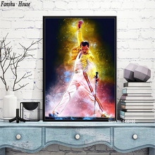 Posters e impressões rainha freddie mercúrio boêmio rhapsody cartaz decoração da lona pintura da parede arte imagem sala de estar decoração casa 2024 - compre barato