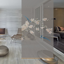 Cortina de partición de pantalla suspendida, cortina de corte suave para sala de estar moderna, magpie azul magnolia 2024 - compra barato