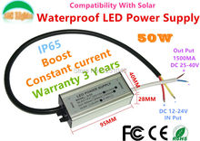 Controlador LED de 40W, 50W, 60W, 12V, 24V, compatible con fuente de alimentación Solar a prueba de agua IP67, DC 25-36V, Boost de corriente trasera 2024 - compra barato