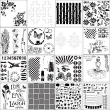 Scrapbooking Pre Drawing Ruler Masking Spray Painting Template Hollow Stencils Scrapbooking Stamping Embossing Wall Template 2024 - buy cheap