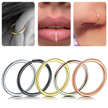 5 pçs/lote 20G Falso Indiano Helix Tragus Piercing No Nariz de Aço Brincos de Argola Anéis de Nariz Septo Falso Piercing No Nariz Piercing No Nariz Piercing No Lábio 2024 - compre barato