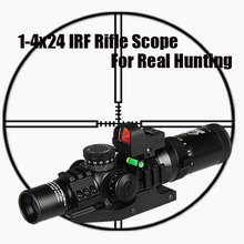 Canis-mira telescópica para Rifle de caza, mira telescópica táctica de 1-4x24 IR, a prueba de golpes con 1 Mini mira de punto rojo para gs1-0292 de tiro 2024 - compra barato