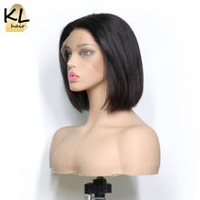 KL Short Bob Lace Front Human Hair Wigs With Baby Hair Pre Plucked Brazilian Remy Hair 13x4 Straight Lace Wig For Black Women 2024 - buy cheap