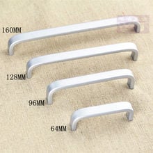 64mm~192mm Solid metal handle modern minimalist space aluminum alloy handle drawer wardrobe cabinet shoe cupboard door handles 2024 - buy cheap