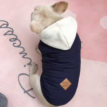 Собака жилет куртка Костюмы осень-зима ветрозащитная одежда с принтом в виде собак для детей, плотная детская бархатная куртка, теплое пальто маленькой большой собаки щенка французского бульдога костюм для животных 2024 - купить недорого