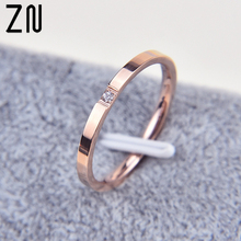 ZN 2020 модное кольцо для женщин из титановой стали, ювелирные изделия из нержавеющей стали, мужское кольцо, кольцо для пары, обручальное кольцо 2024 - купить недорого