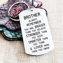 Brother/Sister-Inspirational Keychain Always Remember You Are Braver Than You Believe, Stronger Than You Seem...Family Keychain 2024 - buy cheap