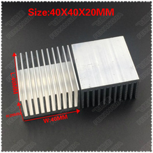 (Free Shipping) 2Pcs 40 x 40 x 20mm Aluminum Heat Sink IC Heatsink Cooling Fin For CPU LED Power Active Component 2024 - buy cheap
